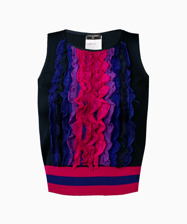 Location et Achat top Chanel, modèle Flash SS2001 par Karl Lagerfeld