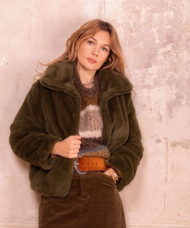 Location manteau French Connection Buona Faux Fur 2