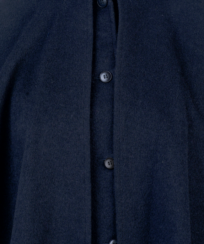 Achat Manteau Yves Saint Laurent Rive Gauche, modèle Cape Drapé Bleu Nuit 3