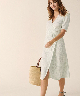 Location Robe Rouje Gabinette Fleurette Menthol 2