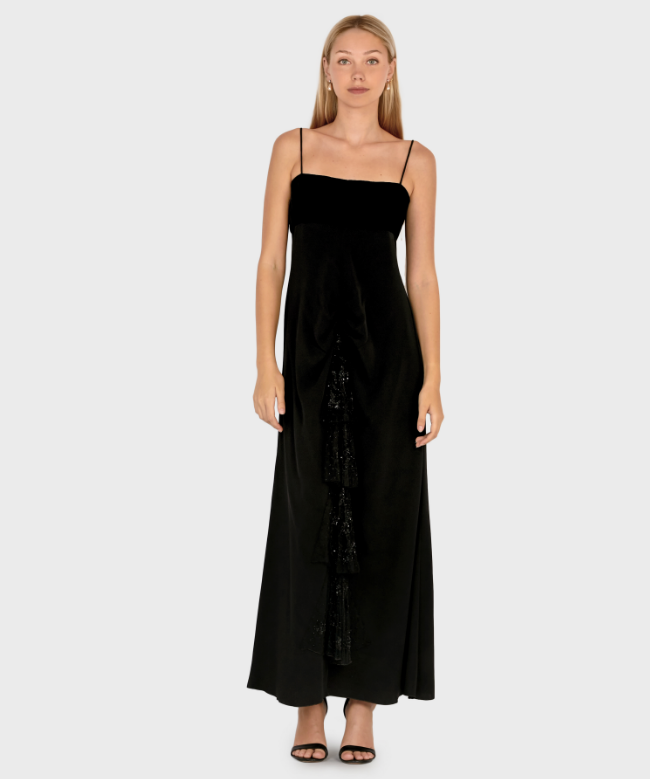 Location Robe de soirée Valentino, modèle Ruffle Embellished Black 4