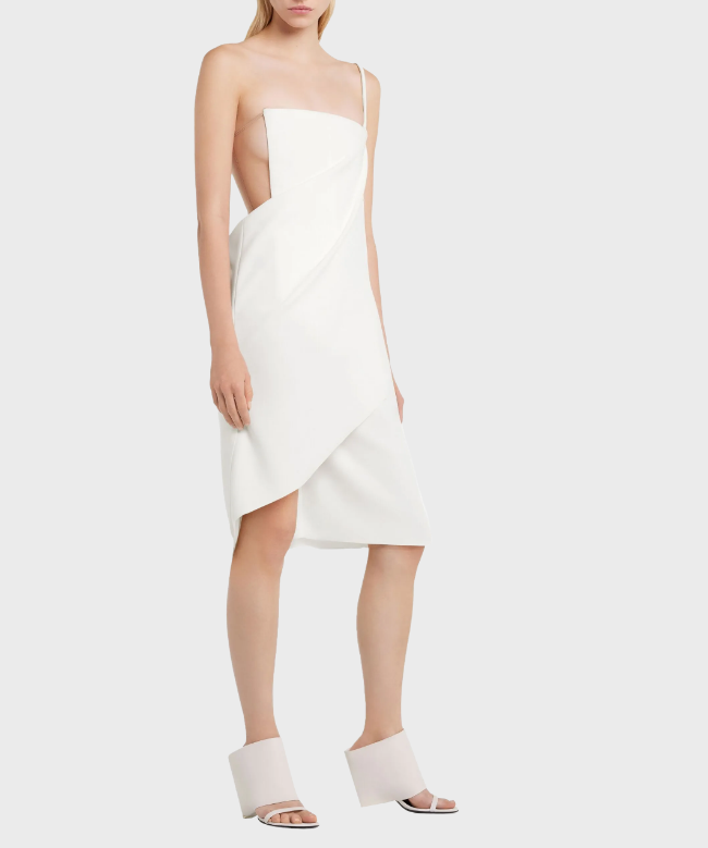 Location robe Courrèges, modèle Infinity Crêpe Natural 3