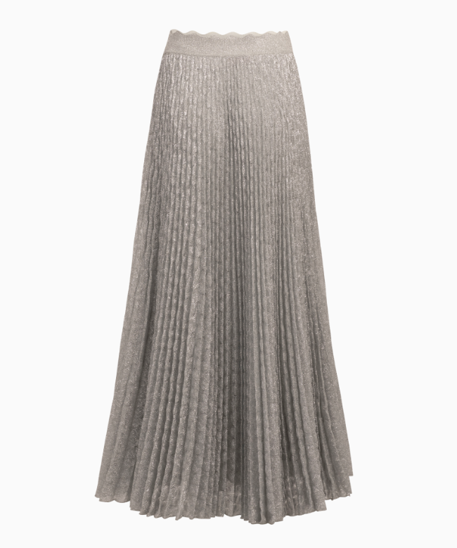 Location Jupe Missoni, modèle Plissée argentée 90's 1