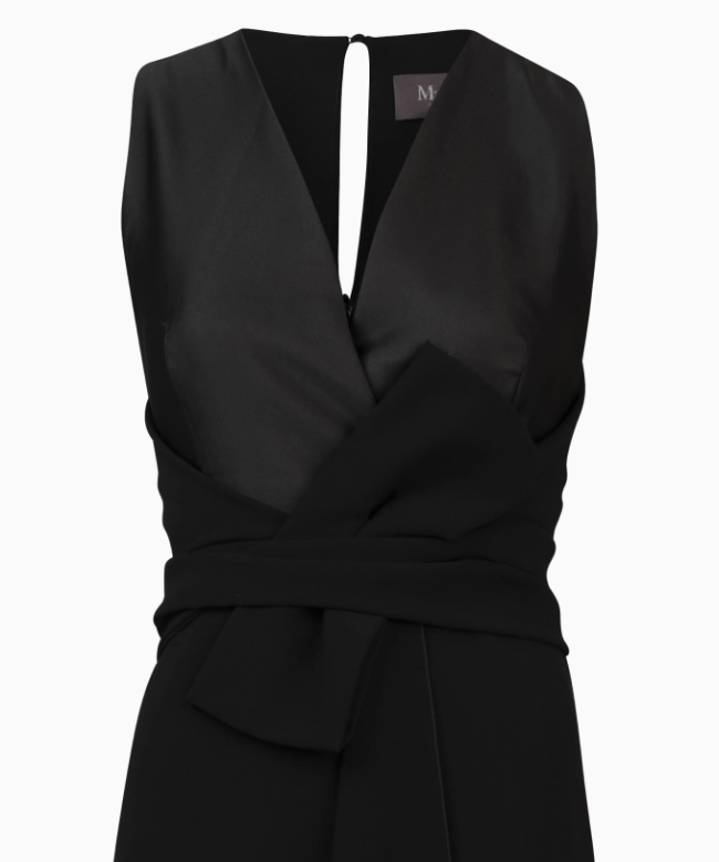 Location & Achat Robe Max Mara, modèle Drapée Noire Circa 2010 5