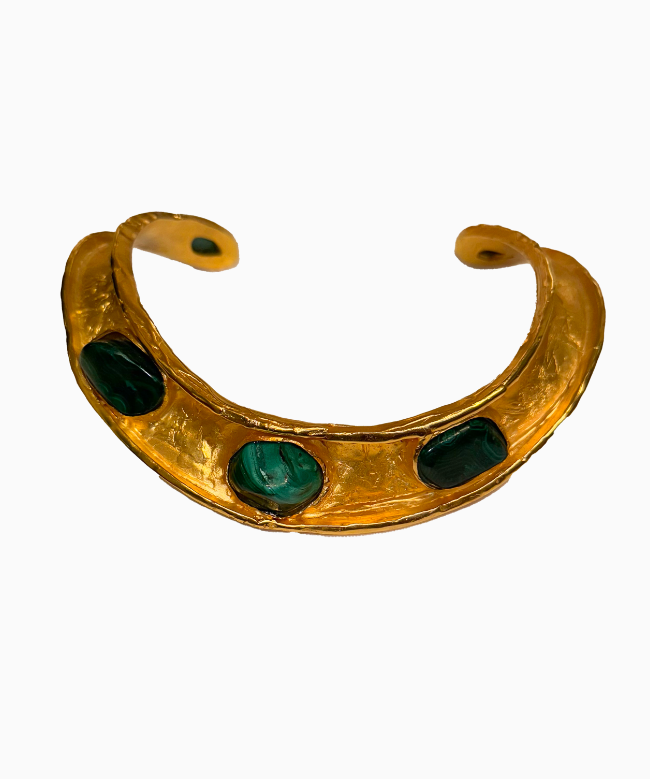 Location et Achat Collier Julia Munoz, modèle Gold Plated Bronze With Malachite