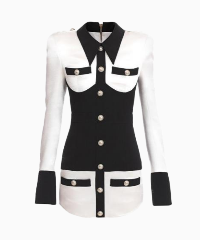 Achat Robe Balmain, Corset Black And White 1