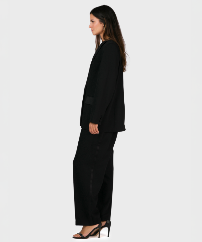 Location et Achat tailleur Yves Saint Laurent, Noir Satin FW1999 4