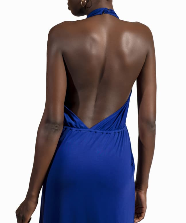 Location Robe HALSTON HERITAGE Backless Bleu 5