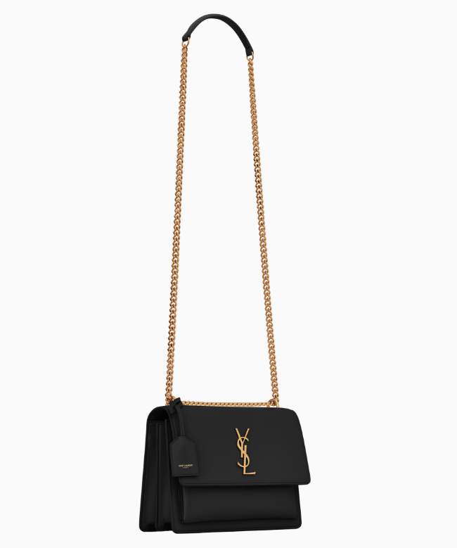 Achat Sac Yves Saint Laurent, modèle Sunset Medium Black Gold 6