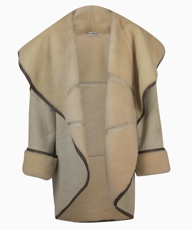 Achat Manteau Guy Laroche, modèle Shearling Nude 4