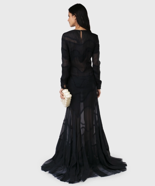 Location Robe de soirée Azzaro, modèle Blue Sheer SS2015. 5