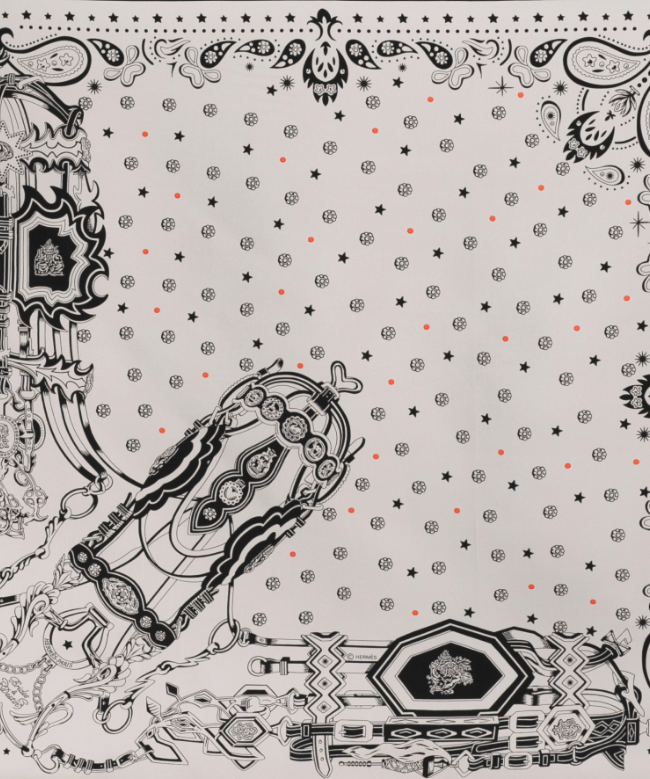 Achat foulard Hermès, modèle Équilibre Graphique 2