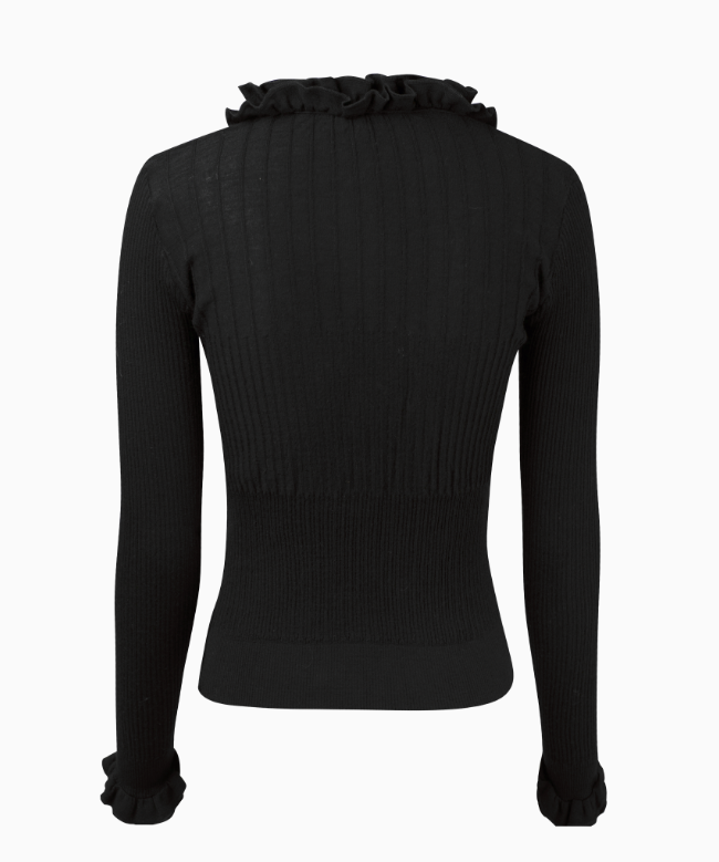 Achat top Anne Fontaine, modèle Ruffle Noir 2