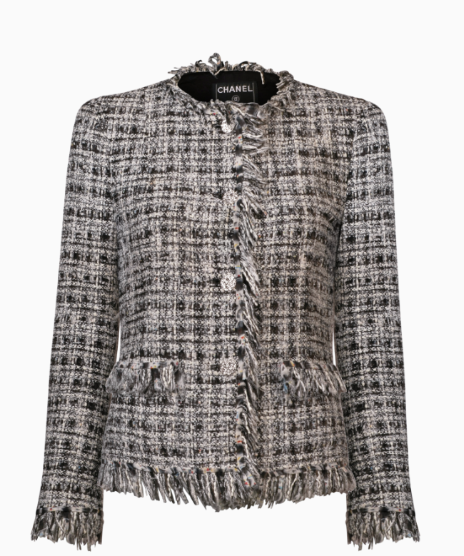 Location et Achat Veste Chanel, modèle Tweed Frangé SS2004 1