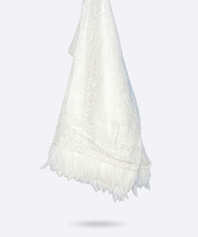 Location et Achat Étole Petrusse, modèle Shine Palma Écru