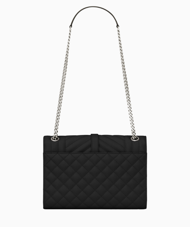 Achat Sac Yves Saint Laurent, modèle Medium Enveloppe Black And Silver 3