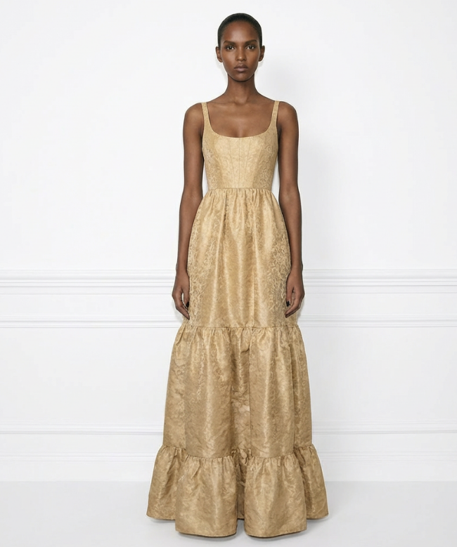 Location et Achat Robe My Couture Corner, modèle Bustier Champagne Élégante 2