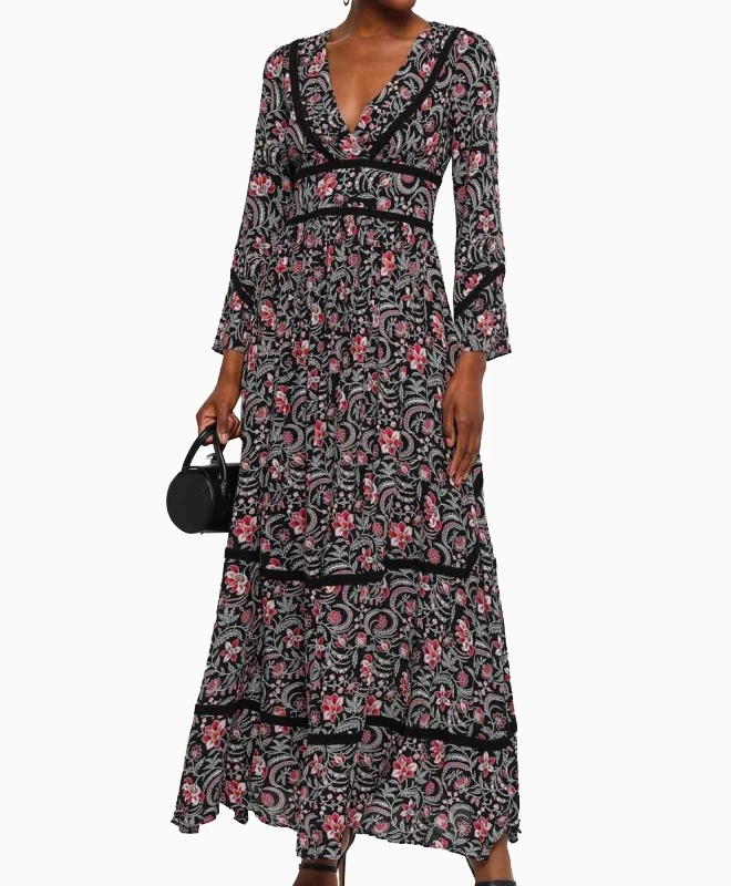 Location Robe BASH Floral Print Long 2