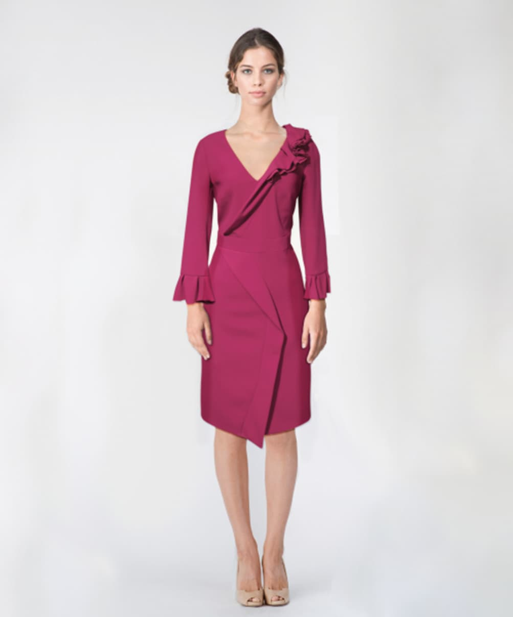 Location Robe Paule Ka Satinée Framboise