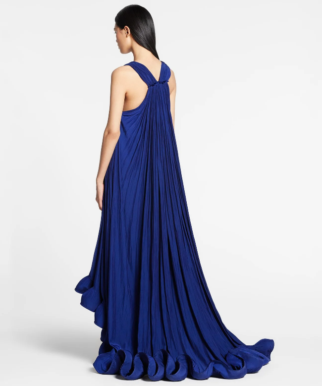 Location Robe Lanvin, modèle Charmeuse Indigo 3