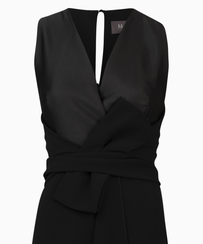 Location & Achat Robe Max Mara, modèle Drapée Noire Circa 2010 3