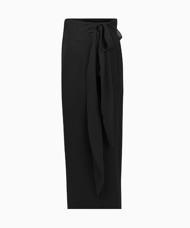 Location et Achat Pantalon Valentino, modèle Palazzo en Crêpe Noir 4