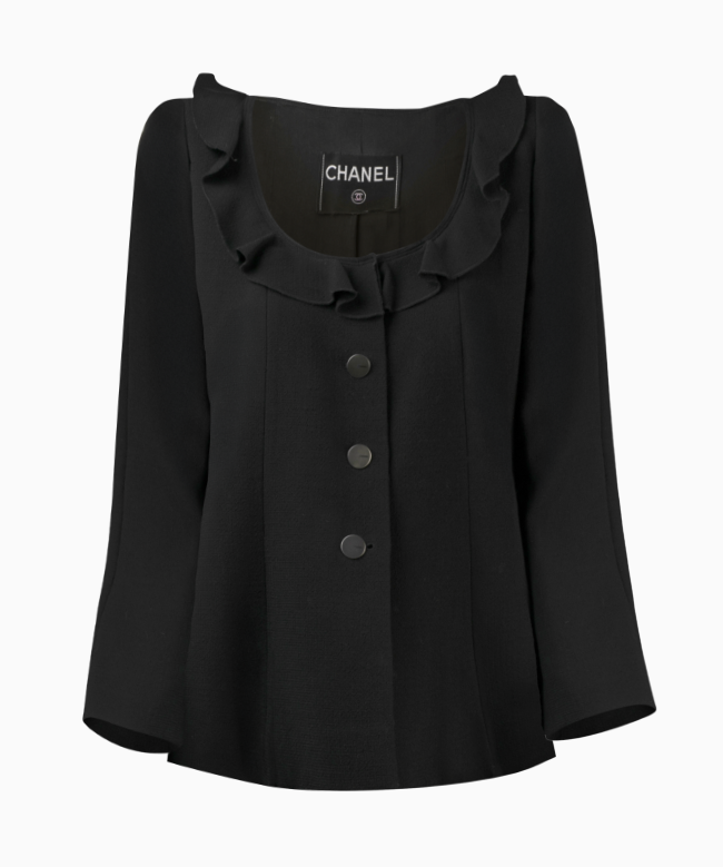 Location et Achat veste Chanel, modèle Volant Noir FW1999 par Karl Lagerfeld 2