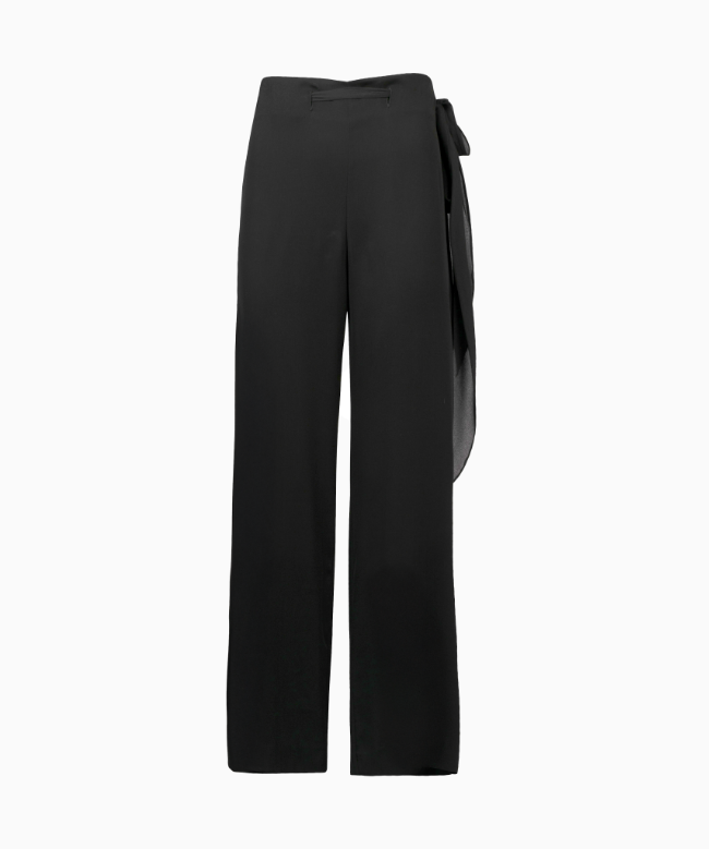 Location et Achat Pantalon Valentino, modèle Palazzo en Crêpe Noir 1