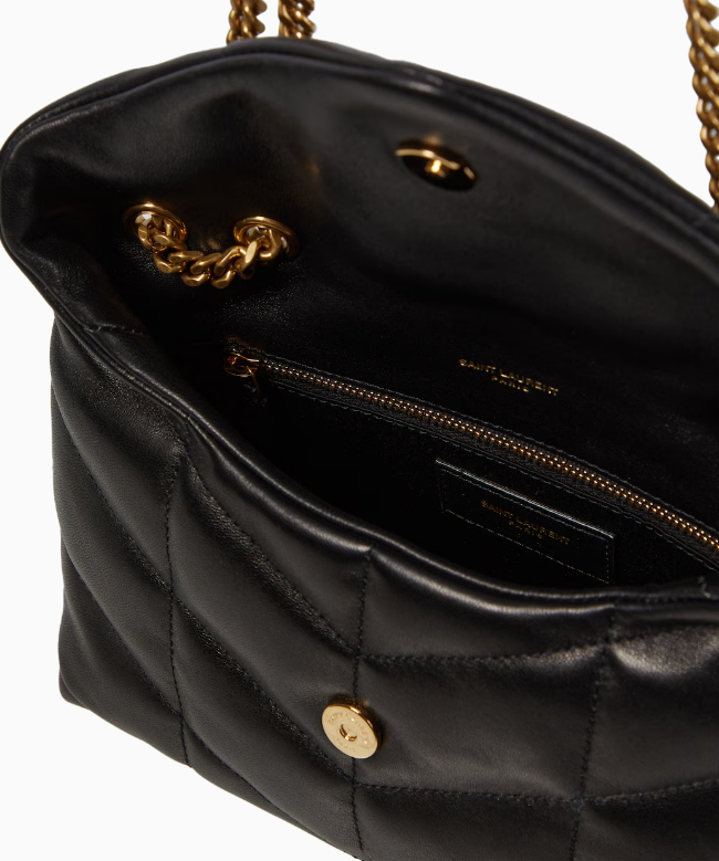 Achat Sac Yves Saint Laurent, modèle Toy Loulou Puffer Black And Gold 5