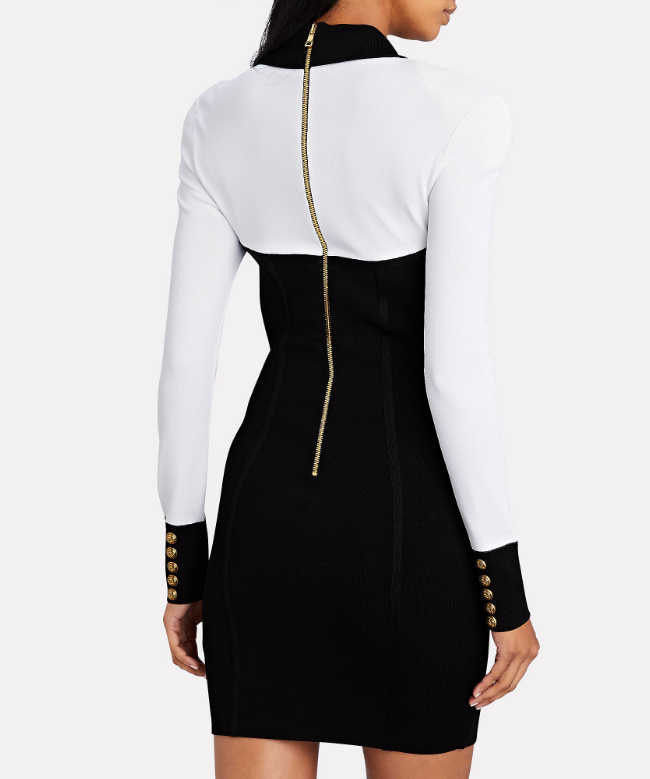 Achat Robe Balmain, Corset Black And White 3