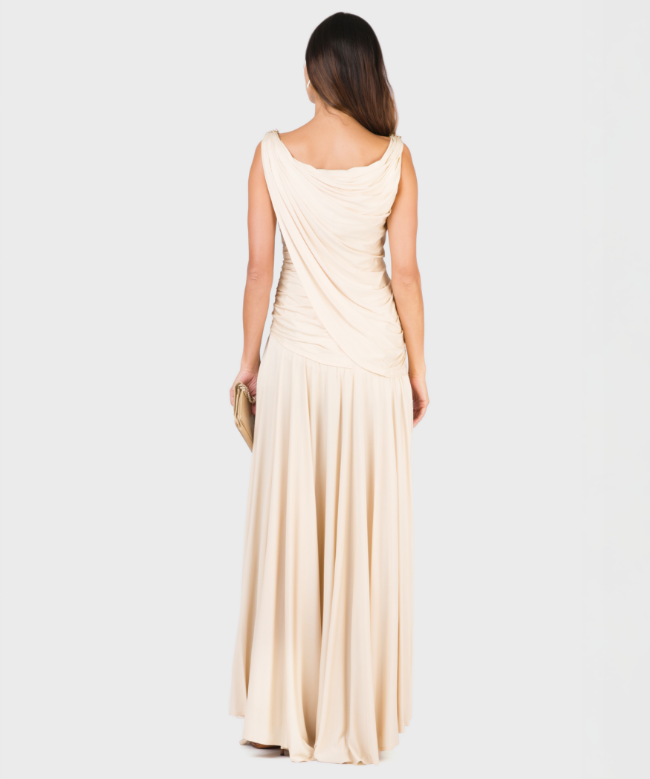 Location Robe de soirée Azzaro, modèle draped sand 4