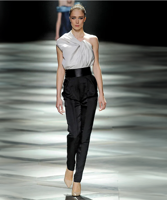 Location et Achat top Lanvin, Blanc Drapé SS2009