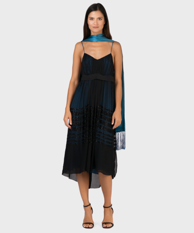 Location et Achat robe de soirée Chloé, modèle dark blue FW2005 by Phoebe Philo 3