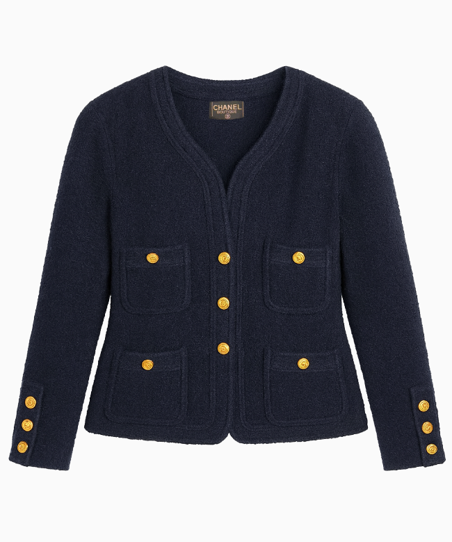 Location et Achat Ensemble Chanel, modèle Boutique Bleu classique