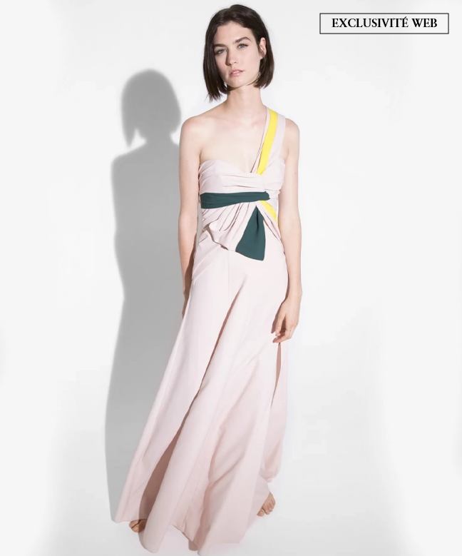 Location Paule Ka Robe Asymétrique Rose Poudré 2