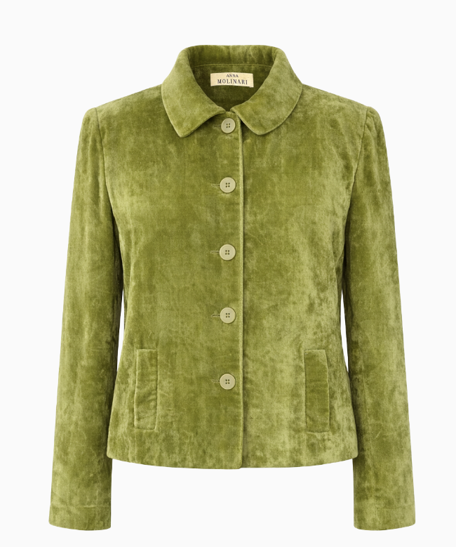 Location et Achat Veste Anna Molinari, modèle Velours Vert 1