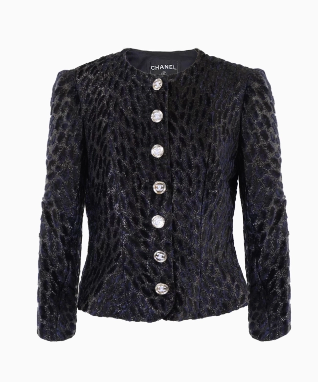 Achat Veste Chanel, modèle Noir Tweed Dakar 2