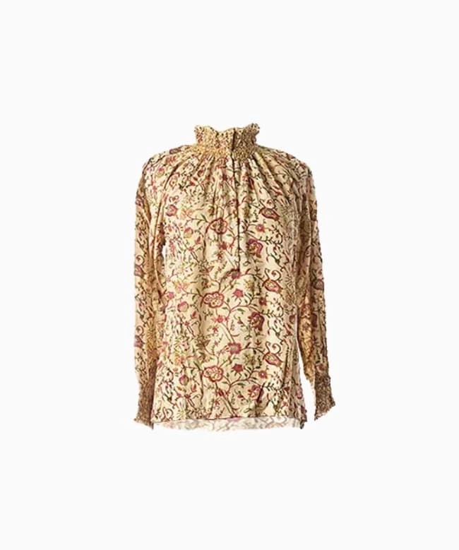 Location Blouse Soeur Imprimé Fleurs Beige 1