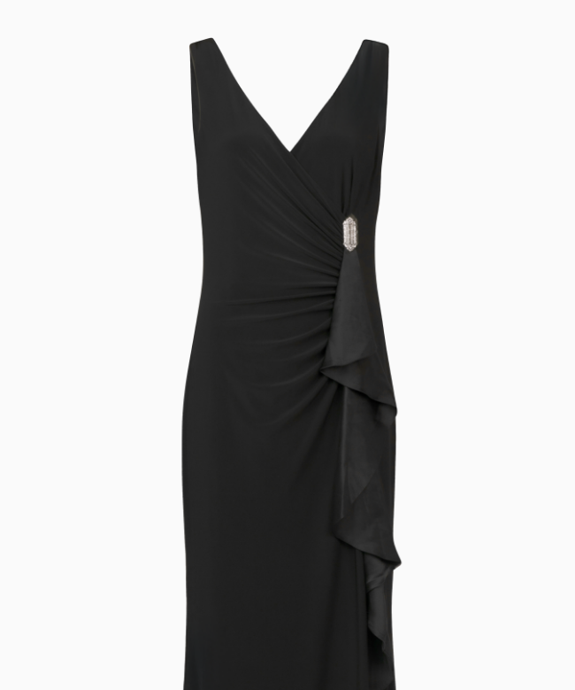 Location et Achat Robe Ralph Lauren, modèle Noir Drapé Cristal 2