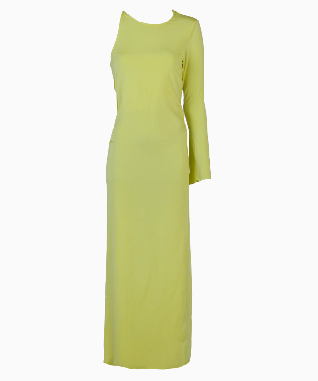 Location et Achat Robe Diane Von Furstenberg, modèle asymétrique jaune 2