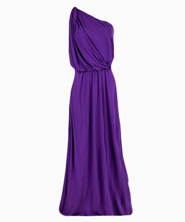 Location et Achat Robe de Soirée Lanvin, modèle Purple One-Shoulder FW2007 1