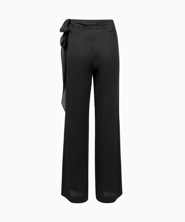Location et Achat Pantalon Valentino, modèle Palazzo en Crêpe Noir 3