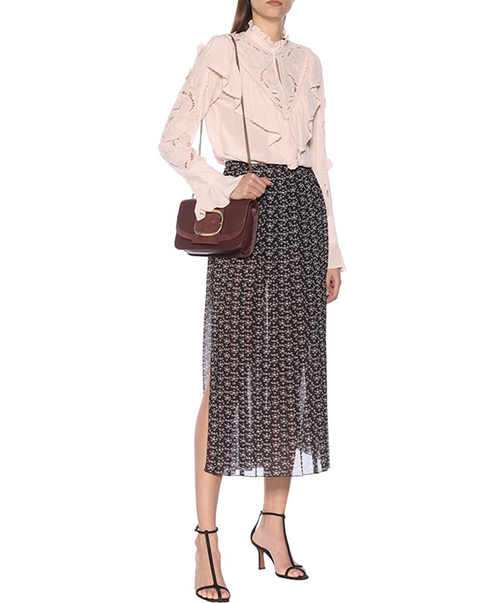 Location See By Chloe Blouse Blushed Ruffled 2