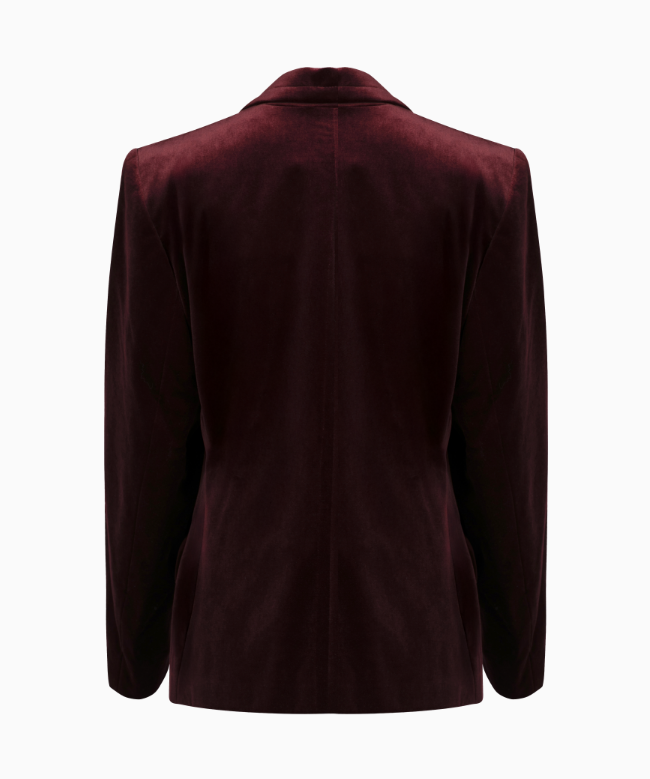 Location et Achat Veste Yves Saint Laurent, modèle Velours Bordeaux FW1999 2