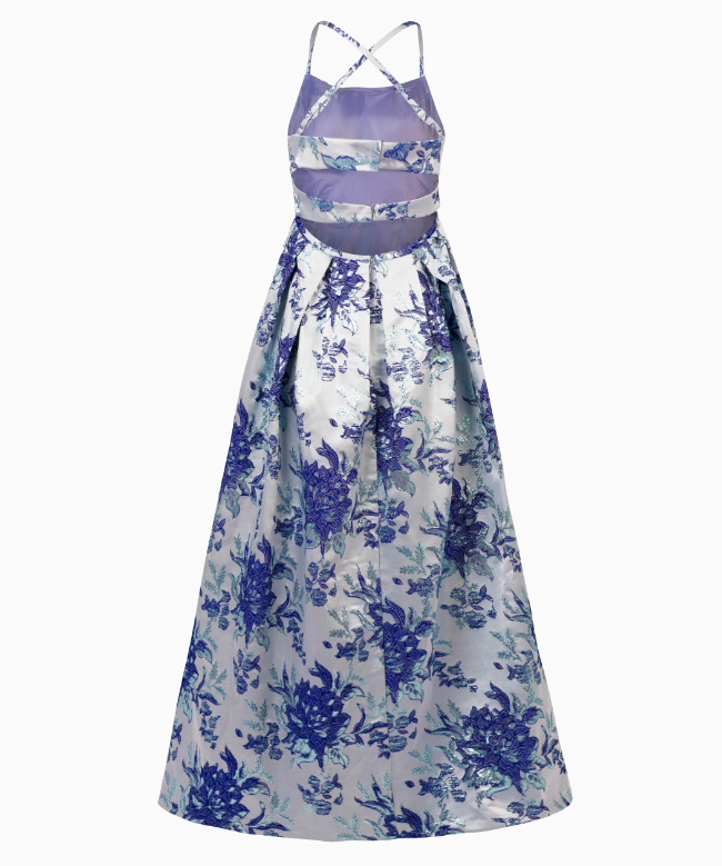 Location Robe My Couture Corner, modèle Floral Bleu 2
