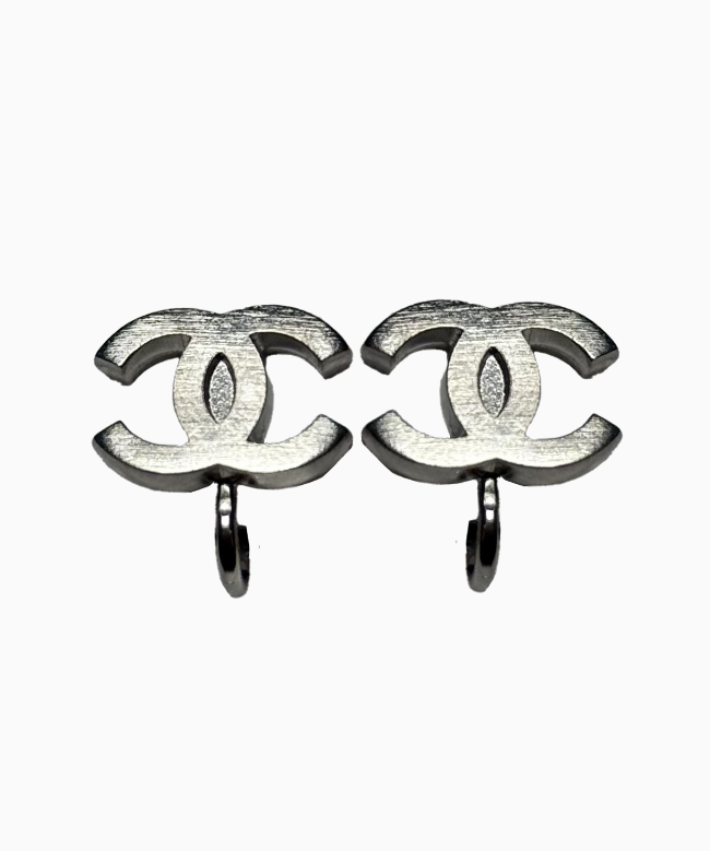 Achat Boucles D'Oreilles Chanel, modèle Double Little C Silver