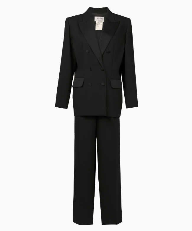 Location et Achat tailleur Yves Saint Laurent, Noir Satin FW1999 1