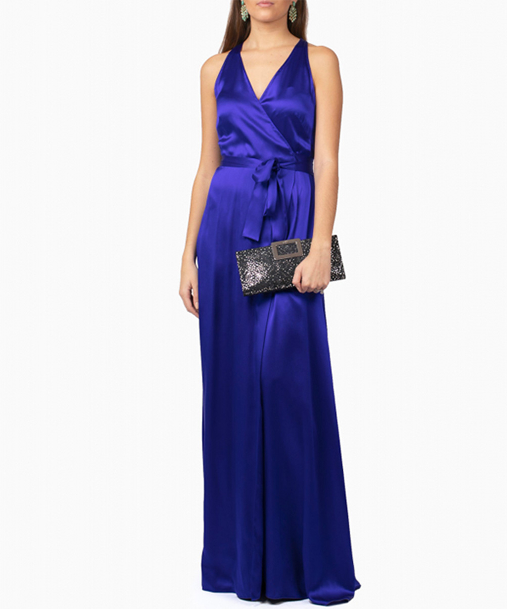 Location robe Diane Von Furstenberg Paola Blue Wrap 3