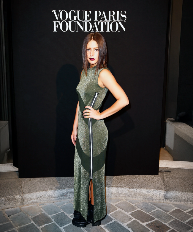 Location et Achat Robe Louis Vuitton, modèle Maille Kaki Resort 2016 2