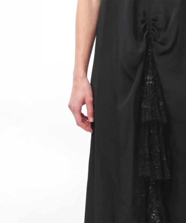 Location Robe Valentino, modèle Ruffle Embellished Black 6